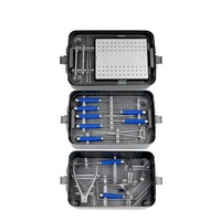 Kit d'instruments pour système de plaque cervicale antérieure Azicon en acier inoxydable, guide de perçage pour fixation vertébrale, support de tournevis, implants