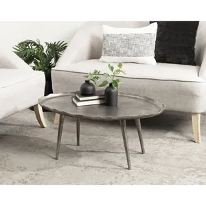 Mesa de Centro de Metal de Diseño para Patio, para Espacios Exteriores de Resorts y Villas, Mesa de Centro de Metal para Exteriores Hecha a Mano con Calidad de Exportación - Product Image 1