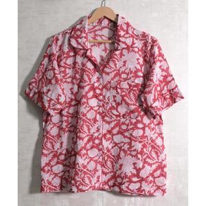 Women Floral Printed Cotton Pajama Set Short Sleeve Turn-down Collar <b>Button</b> Fly Casual Summer Sleepwear - Product Image 3