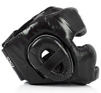 Protège-tête de boxe Fairtex noir léger et écologique, personnalisé sur mesure, de haute qualité, 100% cuir véritable