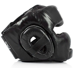 หมวกป้องกันศีรษะสำหรับชกมวย Fairtex สีดำ น้ำหนักเบา เป็นมิตรกับสิ่งแวดล้อม ผลิตตามสั่งเฉพาะบุคคล คุณภาพสูง หนังแท้ 100% - Product Image 3
