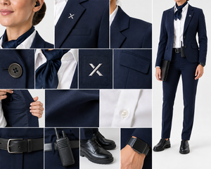 Uniformes d'aviation personnalisés à manches longues pour pilotes et personnel de cabine | Fabricant OEM | Uniforme de Superviseur d'Information au Terminal de l'Aéroport pour Femmes - Product Image 5