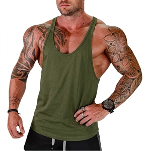 <b>Mens</b> 100 Percent Cotton Tank Top Sleeveless Gym Vest Printed Muscle Shirt Bodybuilding Workout Fitness <b>Singlet</b> Breathable Lightw - Product Image 1