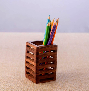 Natural <b>Solid</b> <b>Wood</b> Pen Holder <b>Desk</b> Organization Eco-Friendly Office Stationery Storage Container <b>Wood</b> Pencil Holder - Product Image 5