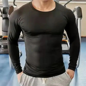 Ropa Deportiva al por Mayor, Camiseta Deportiva Personalizada para Gimnasio, Poliéster 3% Spandex, Secado Rápido, Ajuste Muscular, Transpirable, para Hombre - Product Image 5
