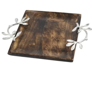 Bandejas de Servicio de Alimentos para Uso en Hoteles y Hogares, Bandeja Decorativa de Madera con Acabado Natural, Decoración Superior, Bandeja para Servir Té y Café - Product Image 2