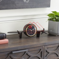 Sculpture d'horloge abstraite en métal pour la vaisselle, design unique, sculpture d'avion moderne pour le bureau
