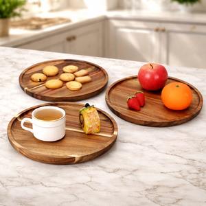 Bandeja de Madera de Acacia Grande para Restaurantes, Bandeja Plana de Madera de Teca para Sushi, Plato para Comida, Bandeja de Bambú para Cocina - Product Image 3