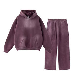 Sweat-shirt à capuche molletonné 360 g/m² de qualité supérieure, effet délavé, respirant, avec logo, pour l'hiver, style streetwear - Product Image 3