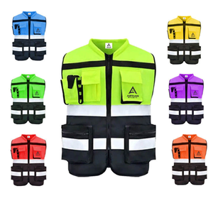 Chaqueta de Seguridad Aifran Resistente al Viento de Alta Visibilidad, Chaleco Reflectante con Múltiples Bolsillos para Trabajos de Construcción - Product Image 6