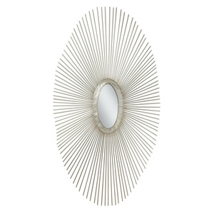 Miroir mural en fer cintré à cadre fin de designer, miroir décoratif moderne doré écologique pour les intérieurs minimalistes - Product Image 5