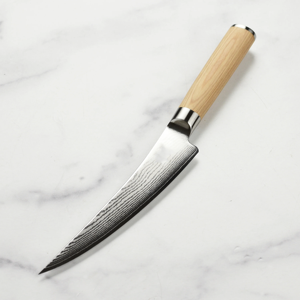 Custom Damascus Filleting <b>Knife</b> with Wooden Handle Handmade <b>Kitchen</b> <b>Knife</b> <b>Sharp</b> Professional Fishing <b>Knife</b> with Leather Sheath - Product Image 5