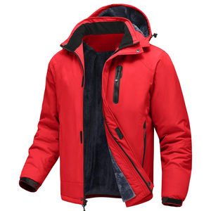 Veste de ski imperméable pour homme, doublée en polaire, manteau d'hiver coupe-vent, veste de snowboard thermique, parka de montagne à capuche pour sports de plein air - Product Image 1