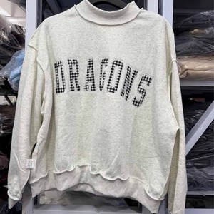WALT Custom Vintage <b>Mock</b> <b>Neck</b> Crew <b>Neck</b> Sweatshirt Women Men Ladies Unisex Leopard Print Chenille Patch Wear - Product Image 6
