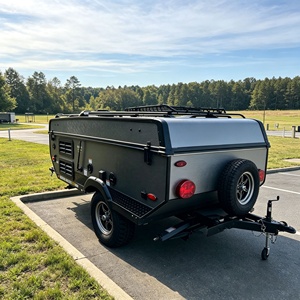 <span class=keywords><strong>Caravane</strong></span> légère Pop-Top avec toit relevable, tente en <span class=keywords><strong>toile</strong></span> souple et suspension indépendante pour les voyages en camping - Product Image 3