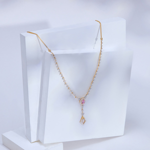 สร้อยข้อมือประดับเพชรรูปหัวใจหินสีชมพูอ่อน - Product Image 3