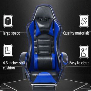 Sedia da Gaming Ergonomica per Adulti in Pelle PU con Poggiapiedi e Supporto Lombare - Product Image 4