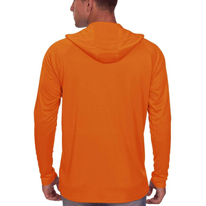 T-shirt décontracté en tricot à manches longues et à capuche pour homme, bleu clair, couleur unie, coupe classique - Product Image 4