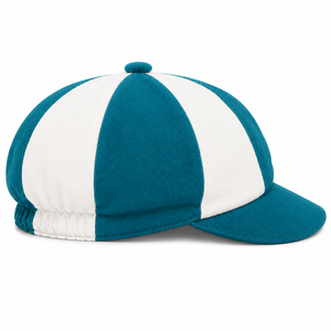 Casquette de cricket traditionnelle à huit panneaux, couleur unie, style rétro ample, en mélange de laine, haut de gamme, à rayures multiples, pour le jeu - Product Image 5