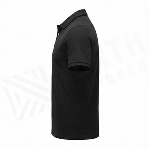 Vente en gros de polos pour hommes sur mesure avec logo imprimé, nouveau design, couleur unie, tissu tricoté, fabriqué au Pakistan - Product Image 3