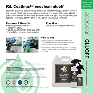 IGL Coatings Instant Adhesive Glue <b>Remover</b> for Glass Tint <b>Vinyl</b> Wrap PPF - Product Image 2
