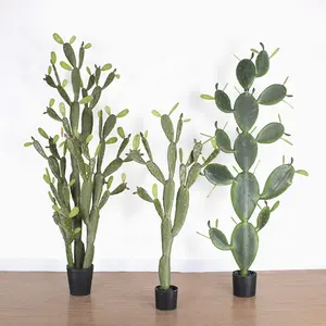 Indoor dekorative Kunststoff grün Topf künstlichen Kaktus baum und große Pflanze saftig zum Verkauf Dekoration