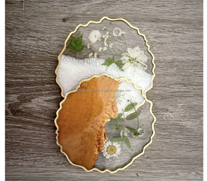 Sous-verres de table en résine pour le thé Fournitures d'hôtel et de restaurant Assiettes personnalisées - Product Image 5