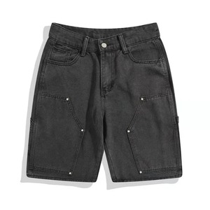 Shorts en jean 100 % coton taille mi-haute à bords bruts pour femme, style Y2K décontracté, avec ceinture, séchage rapide, respirant, streetwear, été, vente en gros - Product Image 4