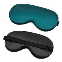 Masque de sommeil en satin de soie avec ombrage avancé, soulagement des cernes, sangle réglable, couleurs personnalisables, logo pour la méditation