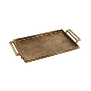 Hammered Texture Luxury <b>Trays</b> Rectangular Shape Metal Food Serving <b>Tray</b> For Wedding Occasion Dining Tableware Setting - Product Image 2
