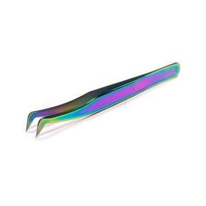 Acier inoxydable courbé professionnel de haute qualité. Pinces à épiler pour extensions de cils, pour une pose facile des cils - Product Image 1