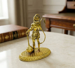 Ídolo de Hanuman de latón 100% de Jaipur Metals |   Estatua Religiosa Moderna para el Hogar u Oficina |   6.5x4x6 cm |   Pooja y Regalo - Product Image 6