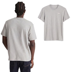 T-shirt en jersey de coton pour homme, col rond, logo personnalisé, streetwear décontracté, respirant, manches courtes, OEM, marque privée - Product Image 1