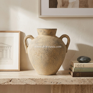 Artisan <b>Handmade</b> <b>Pottery</b> Vase Collection Decorative Ceramic Flower Vase for Home and Hotel Decor - Product Image 2