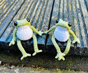 Wholesale handmade crochet <b>toys</b> stuffed plush animal <b>knitted</b> yarn shower gift OEM factory - Product Image 2