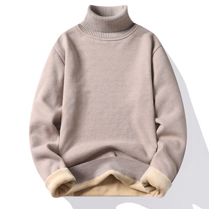<b>Men's</b> <b>Turtleneck</b> Knitted Pullover Solid Color Casual Winter Sweater Regular Fit Long Sleeve <b>Red</b> - Product Image 4