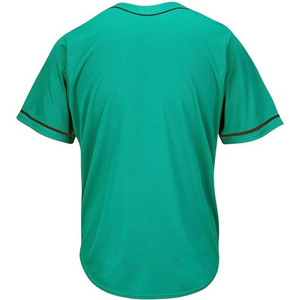 Maillots de baseball traditionnels en tissu polyester, poids standard avec sensation authentique et coutures renforcées pour un style rétro. - Product Image 3