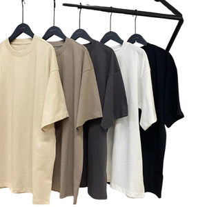 T-shirt oversize de couleur unie de qualité supérieure pour hommes, coupe ample, manches courtes, streetwear décontracté, personnalisation de la marque, fabricant de vêtements OEM ODM - Product Image 5