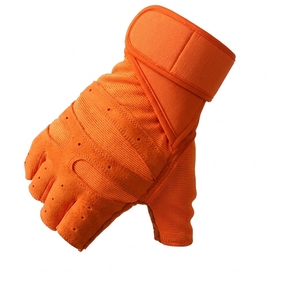 Gants de moto en cuir véritable, style demi-doigts, antidérapants, pour hommes et femmes, pour l'automne et l'hiver - Product Image 4