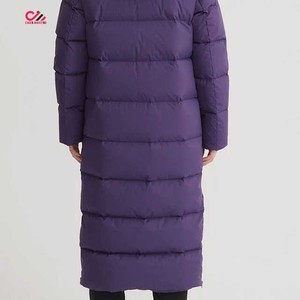 Veste matelassée et à capuche en fausse fourrure pour femme, design personnalisé OEM, fermeture éclair intégrale avec ceinture dorée, veste à bulles pour femme, doudoune d'hiver - Product Image 6