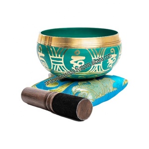 Venta al por mayor de fábrica, cuenco de latón con sonido Tibetano para aliviar el estrés, Chakra, curación, Yoga, atención plena - Product Image 1