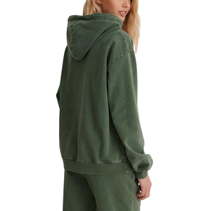 Sudadera cómoda para mujer con efecto acid wash y diseño moderno de corte holgado, ideal para uso casual, gimnasio y aventuras al aire libre. - Product Image 2