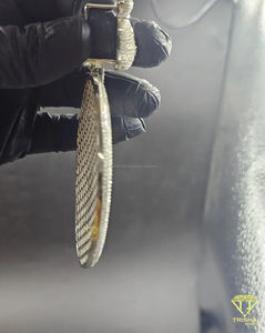 Colgante Personalizado de Bolsa de Dinero con Diamantes VVS Cultivados en Laboratorio y Símbolo de Dólar, Plata de Ley 925, Joyería Hip Hop - Product Image 4