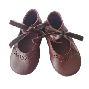 Chaussures d'école en cuir pour enfants, unisexes, bout rond, à lacets, en cuir véritable, fabricant en gros - Product Image 4