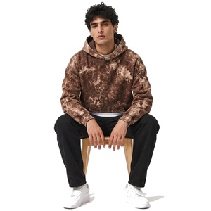 Sudadera con Capucha de Algodón y Felpa para Hombre, Estilo Vintage, Oversize, con Lavado Ácido y Bordado Personalizado, Marca Privada - Product Image 3