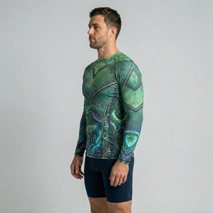 Men's Sublimation Rash Guard <b>Printed</b> Spandex Rash Guard Gym <b>Surfing</b> Diving Compression Shirts Men's Sublimation Rash Guard - Product Image 6