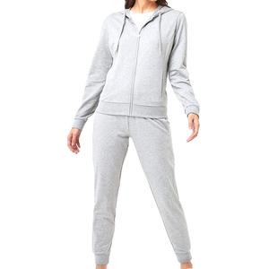 การออกแบบผลิตภัณฑ์คุณภาพใหม่ผู้หญิงวอร์มพร้อมเสื้อฮู้ดแขนยาวและกางเกงสําหรับโลโก้และแท็กเย็บปักถักร้อยแบบสบาย ๆ ที่มีอยู่ - Product Image 1