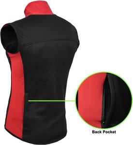 Gilet de cyclisme léger en polyester pour homme, col montant, fermeture éclair, coupe-vent, imperméable, sans manches, vêtements de sport - Product Image 6