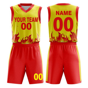 Conjuntos de Camiseta y Pantalones Cortos de Baloncesto, Fabricación en Fábrica, Nuevo Diseño, Impresión por Sublimación, Personalizado, Transpirable, Deportivo - Product Image 1