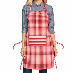 Check Design Best Quality Printed Women Kitchen Apron With Pocket Design at Affordable Price. - Product Image 1